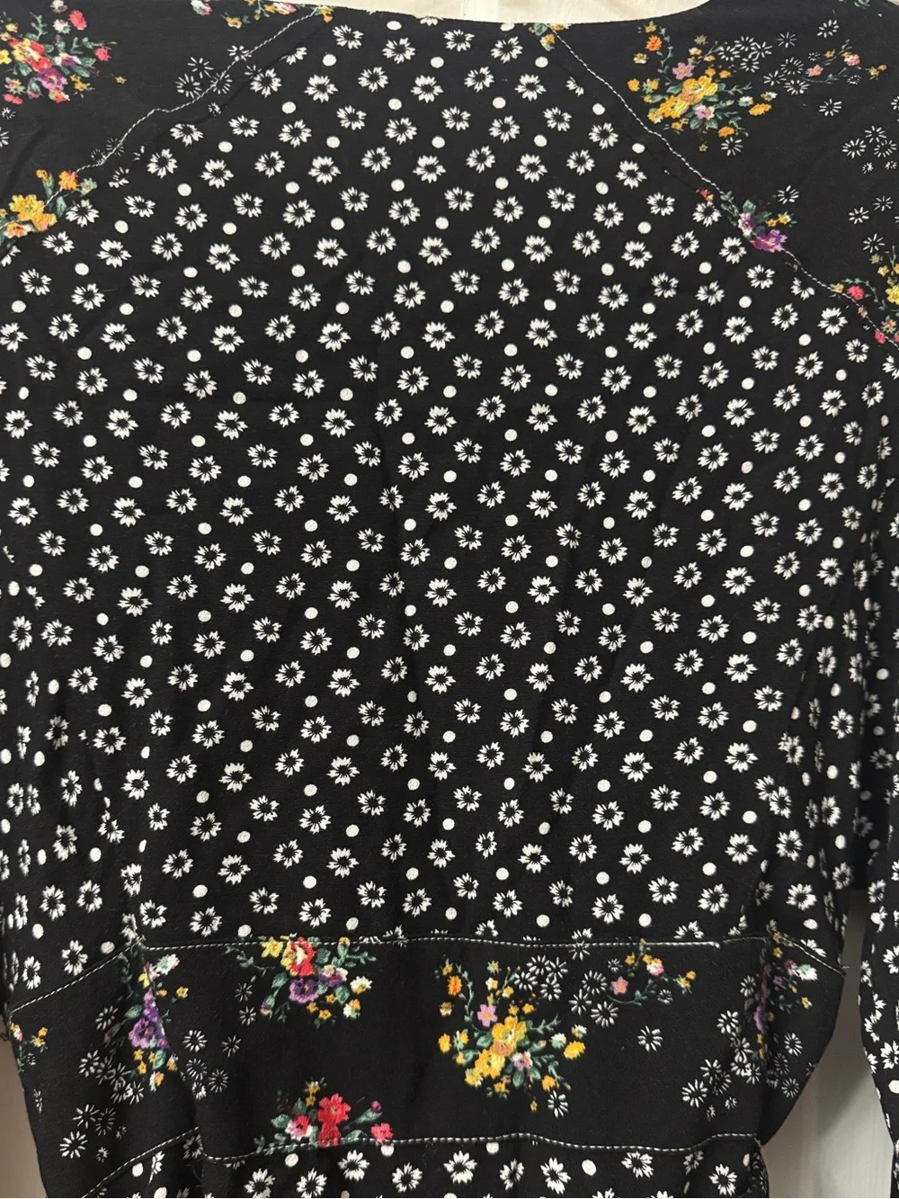 Free People Wonderland Print Dress With Mixed Patterns